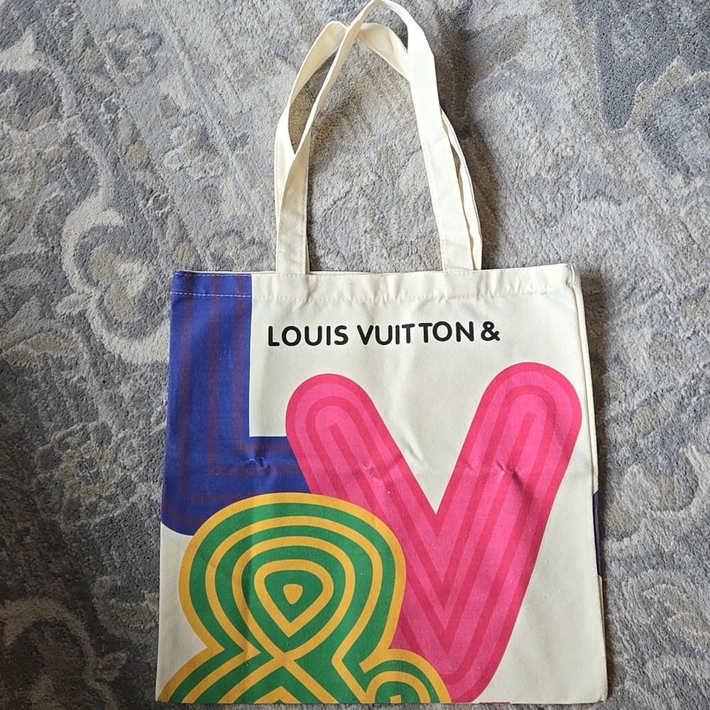 Louis Vuitton & LOVE Tote 2022 Shenzhen Exhibition Canvas Bag